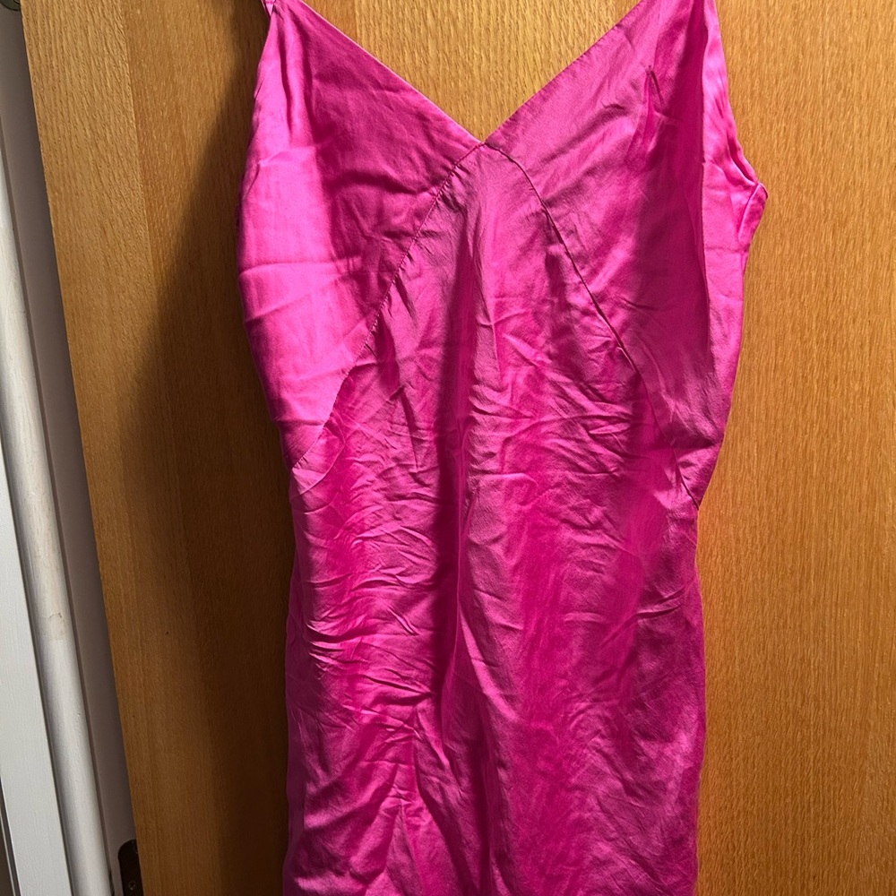 Natori Fuchsia Silk Chemise